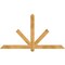 Ekena Millwork Kennewick Rough Sawn Timber Gable Bracket, Western Red Cedar, 72"W x 39"H x 2"D x 4"F, 13/12 Pitch GBW072X39X0204KEN00RWR - alternate 1